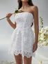 'Xenia' Strapless Mesh Mini Dress - Celes Fashion